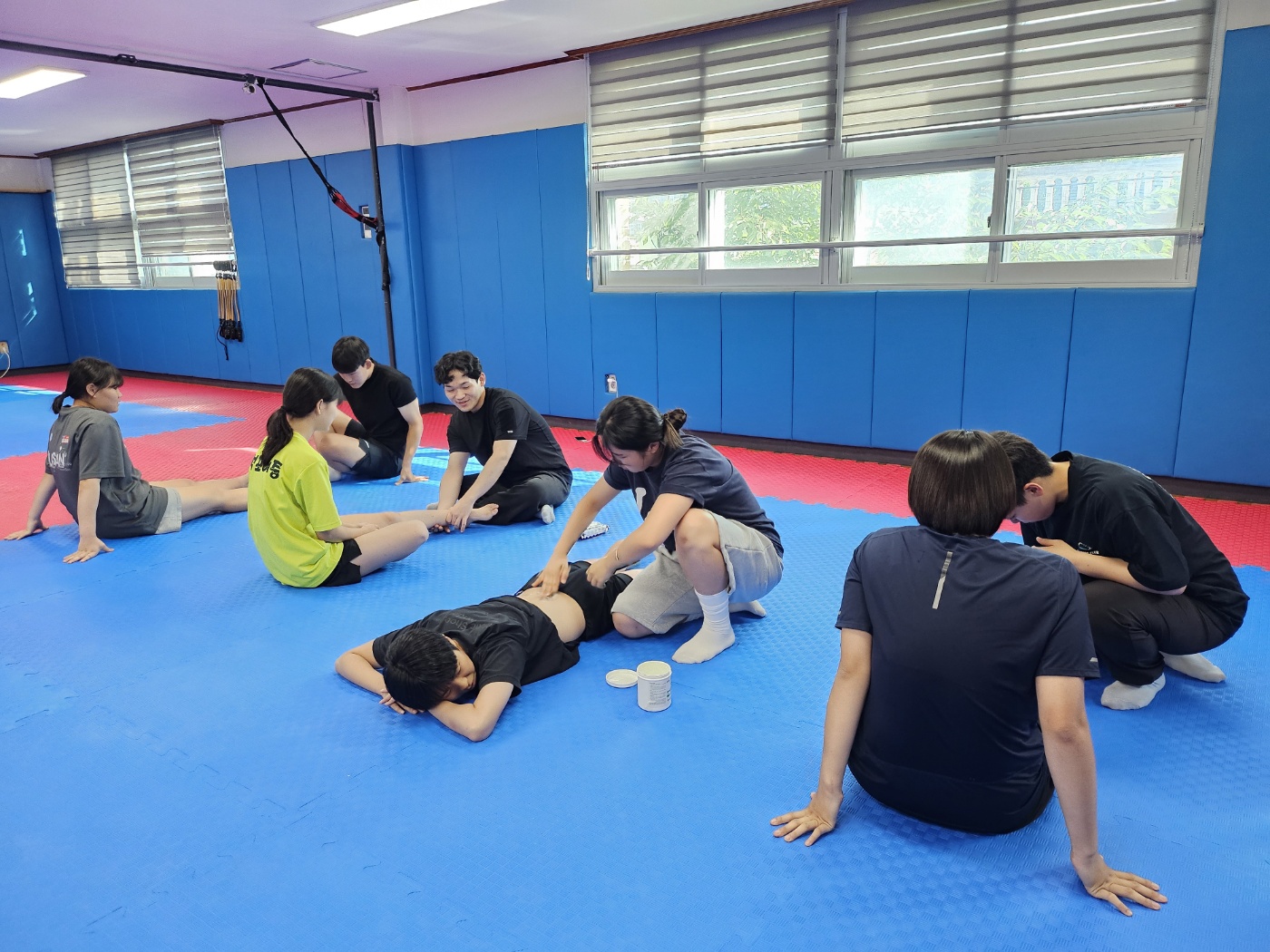 금정여자고등학교 태권도 선수팀 의무지원 및 안전 교육 실시